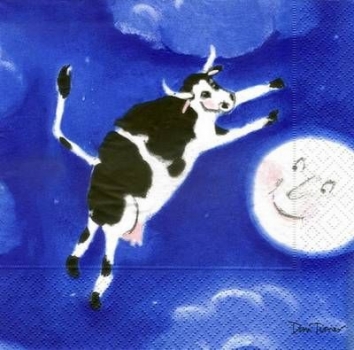 s4062 - Cow Jumping - Servietten - Packung 20 Stück