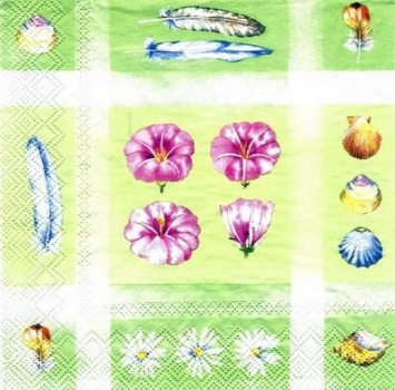 s4127 - Holiday Diary - green - Servietten - Packung - 20 Stück