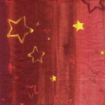 s4133 - Stardust - red - Servietten - Packung - 20 Stück