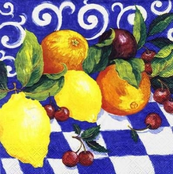 s4183 - Fruits  mixed - Servietten - Packung - 20 Stück