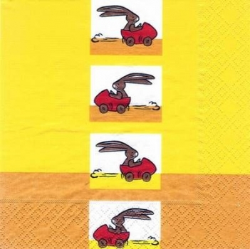 s4193 - Race Rabitt - Servietten - Packung - 20 Stück