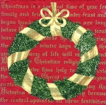 s4221 - X-Mas Story - red/gold - Servietten - Packung - 20 Stück