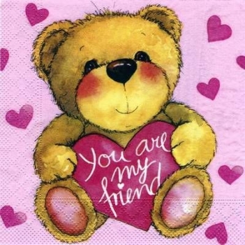 s4231 – Teddy – You are my Friend – Servietten – Packung – 20 Stück