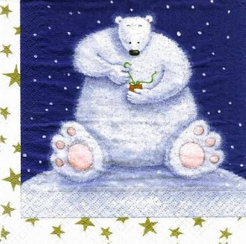 s4259 – Xmas Baer – Servietten – Packung – 20 Stück