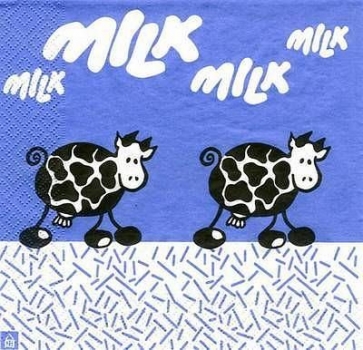 s4262 -  Milk Kuh - Servietten - Packung - 20 Stück