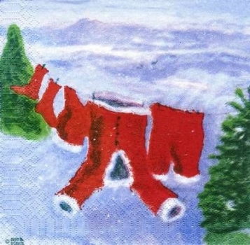 s4277 - Santas Laundry - Servietten - Pckung - 20 Stück