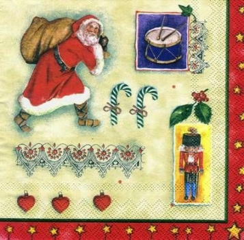 s4280 - X-Mas Toys - red - Servietten - Packung - 20 Stück