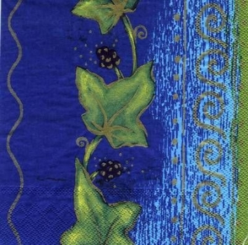 s4353 - Garland - blue - Servietten - Packung - 20 Stück