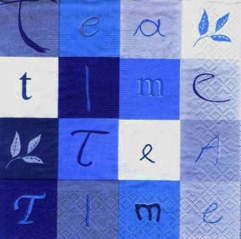 s4357 – Teatime blue – Servietten – Packung – 20 Stück