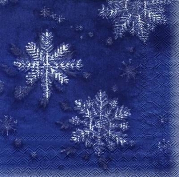s4396 - Ice Chrystals - blue - Servietten - Packung - 20 Stück