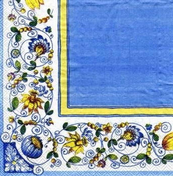 s4436 - Swiss Tile - blue - Servietten - Packung - 20 Stück
