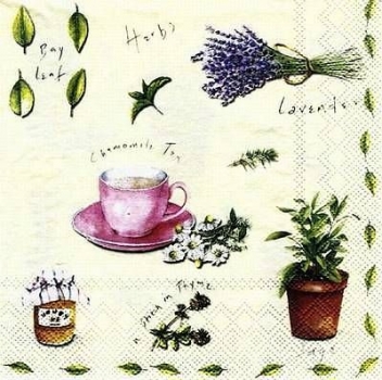 s4x1642- Camomile - creme - Servietten - Packung - 20 Stück
