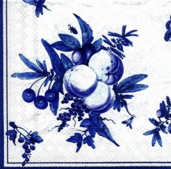 s4457 - Duke of Gloucester - white blue - Servietten - Packung - 20 Stück