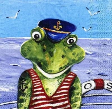 s4493 - Navy Frog - Servietten - Packung - 20 Stück