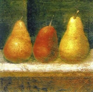 s4536 - Three Pears - Servietten - Packung - 20 Stück