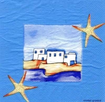 s4560 - Toscana - blau - Servietten - Packung - 20 Stück