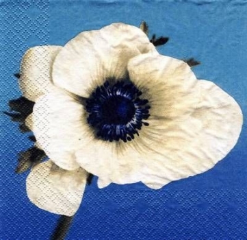 s4568 - Anemone - blau - Servietten - Packung - 20 Stück