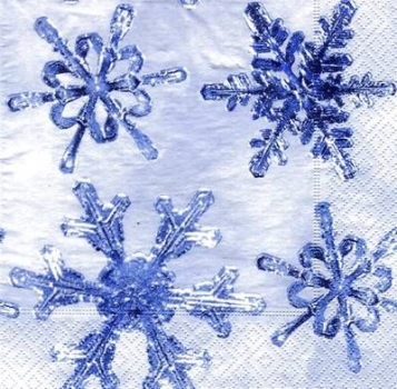 s4570 – Eiskristalle – Winter – Servietten – Packung – 20 Stück