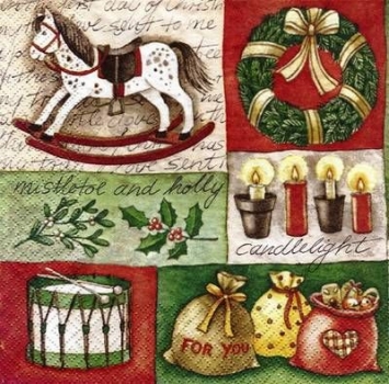 s4574 - Weihnachtsgeschenke - Servietten - Packung - 20 Stück