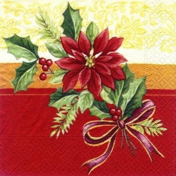 s4725 - Weihnachtsstern - Servietten - Packung - 30 Stück