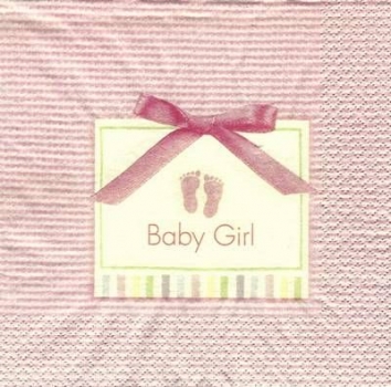 s4913 - Baby Girl - USA - Servietten - Packung - 16 Stück