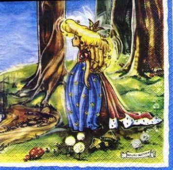 s4919 - Fairy Tales Princess - PRINCESSAN I SKOGEN - SCHWEDEN - Servietten - Packung - 20 Stück