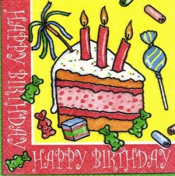 s4941 - Happy Birthday - Servietten - Packung - 20 Stück