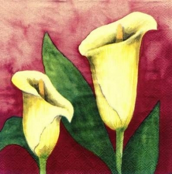 s4967 - Calla yellow - Servietten - Packung - 30 Stück