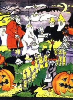 s4x0204 - Halloween-Night - SCHWEDEN - Servietten - Packung - 20 Stück