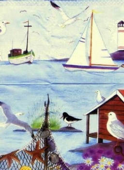 s4x0208 - Am Meer - Schweden - Servietten - Packung - 20 Stück