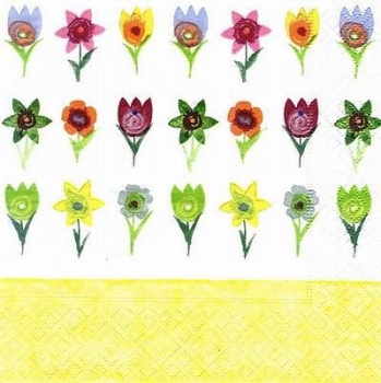 s4x0305 - Kleine Blümchen - Servietten - Packung - 20 Stück