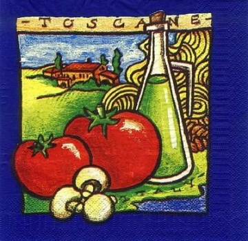 s4x0423 - Toscane - blue - Servietten - Packung - 30 Stück