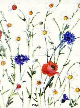 s4x0608 – Blumenwiese – SCHWEDEN – Servietten – Packung – 20 Stück