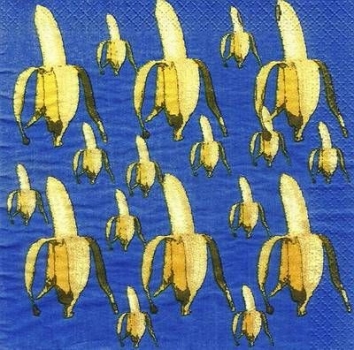 s4x0611 - Bananas blue - SCHWEDEN - Servietten - Packung - 20 Stück