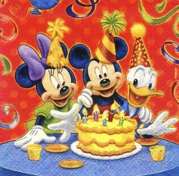 s4x0807 - Mickey Maus - Birthday - Servietten - Packung - 20 Stück