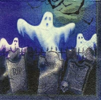 s4xx1125 - Mostly Ghostly  - USA - Servietten - Packung - 16 Stück
