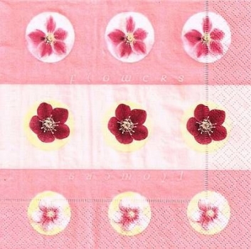 s4x1322 - Kleine Blüten - Servietten - Packung - 20 Stück