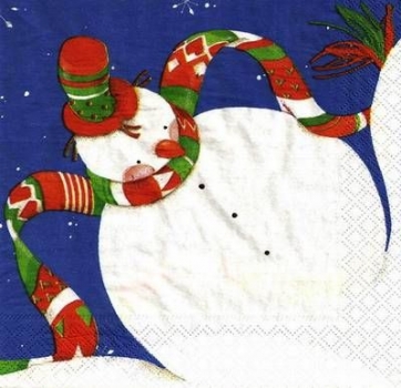 s4x1520 - Schneemann - ITALIEN - Servietten - 2lagig - Packung - 20 Stück