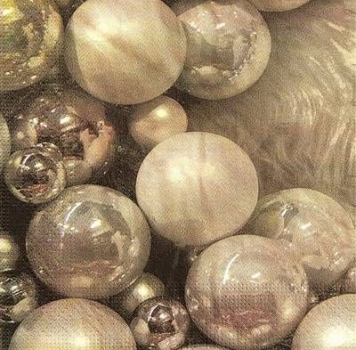 s4x1535 - Weihnachtskugeln - cobblestone - Servietten - Packung - 20 Stück