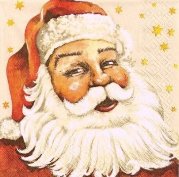 s4x1550 - Weihnachtsmann - Servietten - Packung - 40 Stück