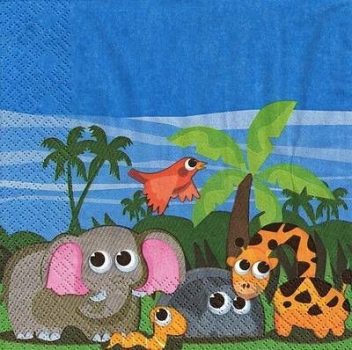 s4xx0605 - Afrika - SCHWEIZ - Servietten - Packung - 20 Stück