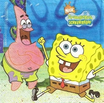 s4xx0971 - Spongebob - Servietten - 2lagig - Packung 20 Stück
