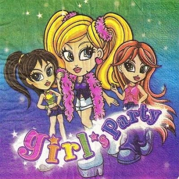 s4xx2198 – Girls Party - Servietten – Packung – 40 Stück