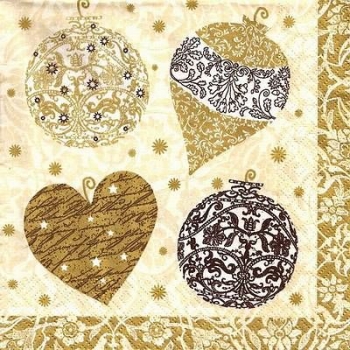 s4xx2208 - Weihnachtsbaumschmuck - Servietten - Packung - 20 Stück