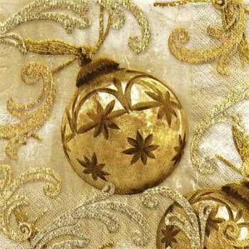 s4xx2227 - Weihnachtskugeln - Servietten - Packung - 20 Stück