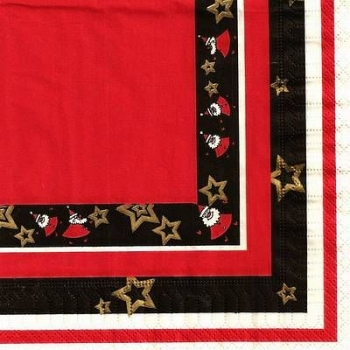 s4xx2239 - Weihnachtsmännchen - Servietten - Packung - 20 Stück