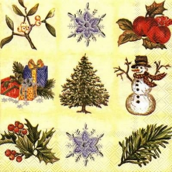 s4xx2300 – Weihnachts-Motive – Servietten – Packung – 20 Stück