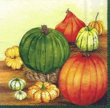 s5063 - Courge - green - Servietten - Packung - 20 Stück