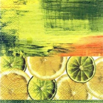 s5151 - Lemon Line - grün - Servietten - Packung - 20 Stück
