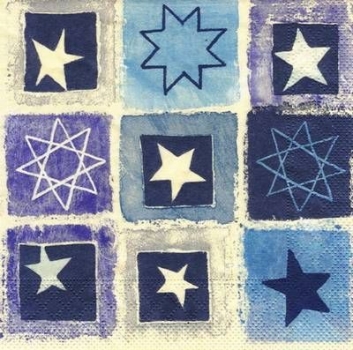 s5193 - Starlight - blau - Serviette - Stückpreis